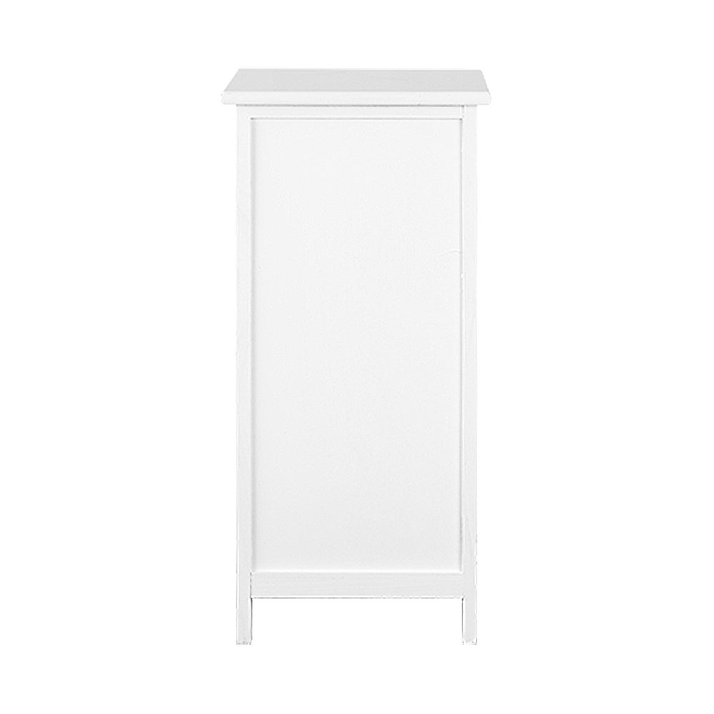 Bedside Tables: Artiss Bedside Table Bathroom Storage Cabinet 3 Drawers White