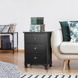Bedside Tables: Artiss Bedside Table 3 Drawers Vintage - THYME Black