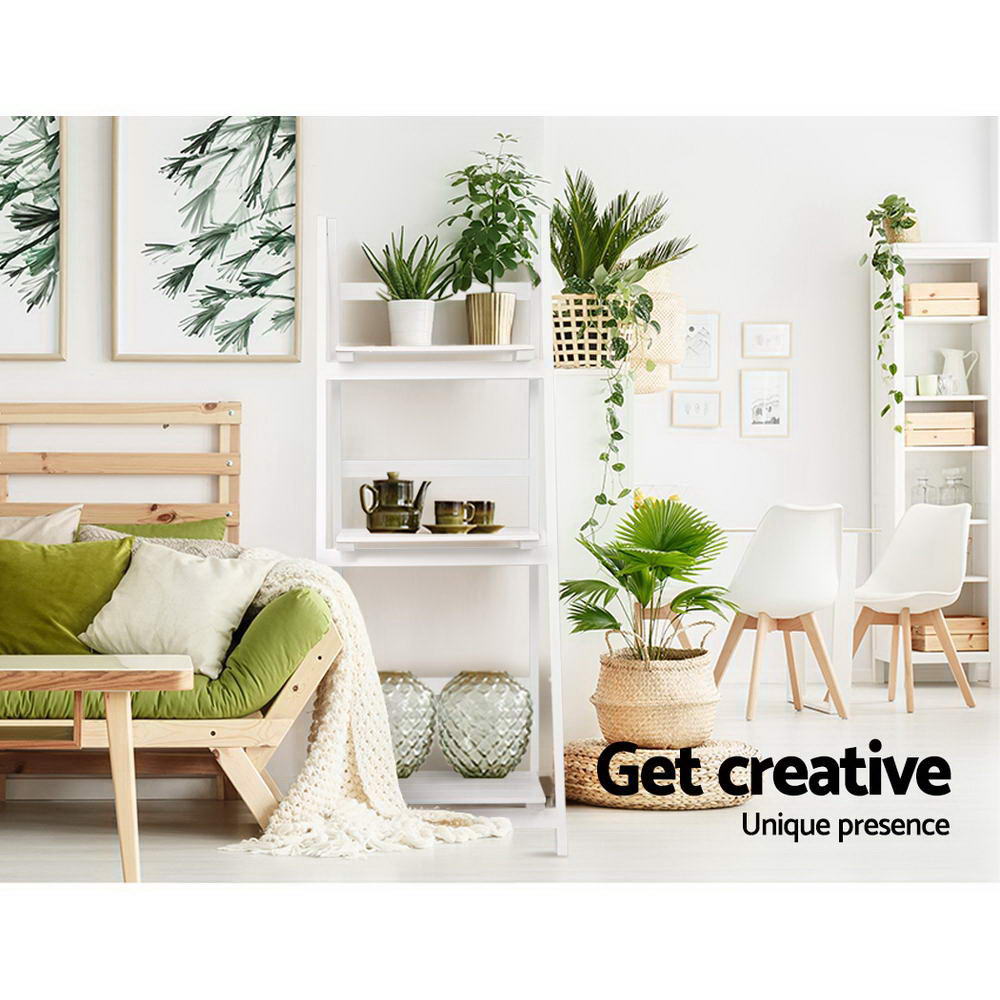 Bookcases & Shelves: Artiss Bookshelf Corner Shelf 3 Tiers - ZANE White