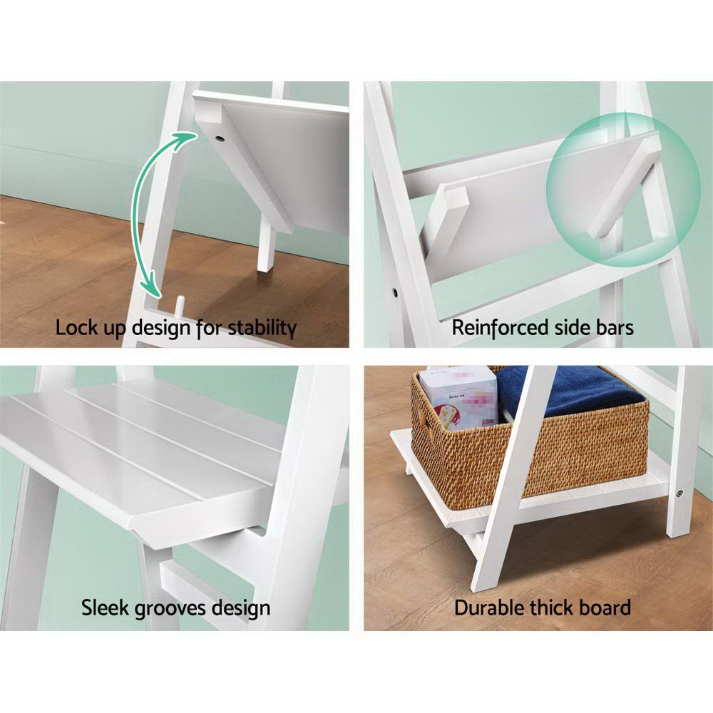 Bookcases & Shelves: Artiss Bookshelf Corner Shelf 3 Tiers - ZANE White