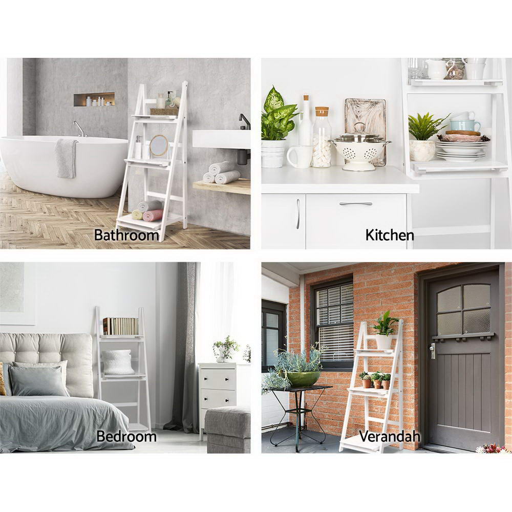 Bookcases & Shelves: Artiss Bookshelf Corner Shelf 3 Tiers - ZANE White