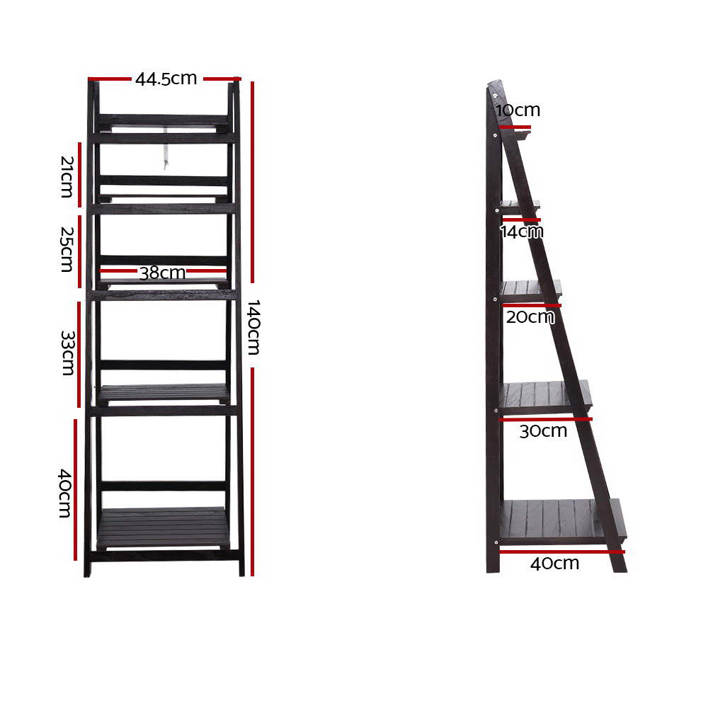 Bookcases & Shelves: Artiss Bookshelf Corner Shelf 5 Tiers - ZANE Coffee