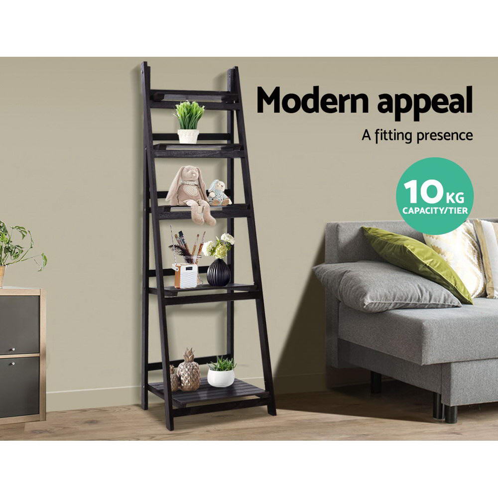 Bookcases & Shelves: Artiss Bookshelf Corner Shelf 5 Tiers - ZANE Coffee