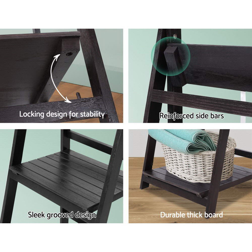 Bookcases & Shelves: Artiss Bookshelf Corner Shelf 5 Tiers - ZANE Coffee