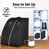 Speciality Appliances: Devanti Portable Steam Sauna Tent 1000W 2L Steamer Pot Personal Home SPA Timer