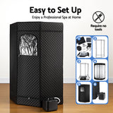 Speciality Appliances: Devanti Portable Steam Sauna Tent 1000W 3L Steamer Pot Full Body Home SPA Timer