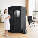 Speciality Appliances: Devanti Portable Steam Sauna Tent 1000W 3L Steamer Pot Full Body Home SPA Timer