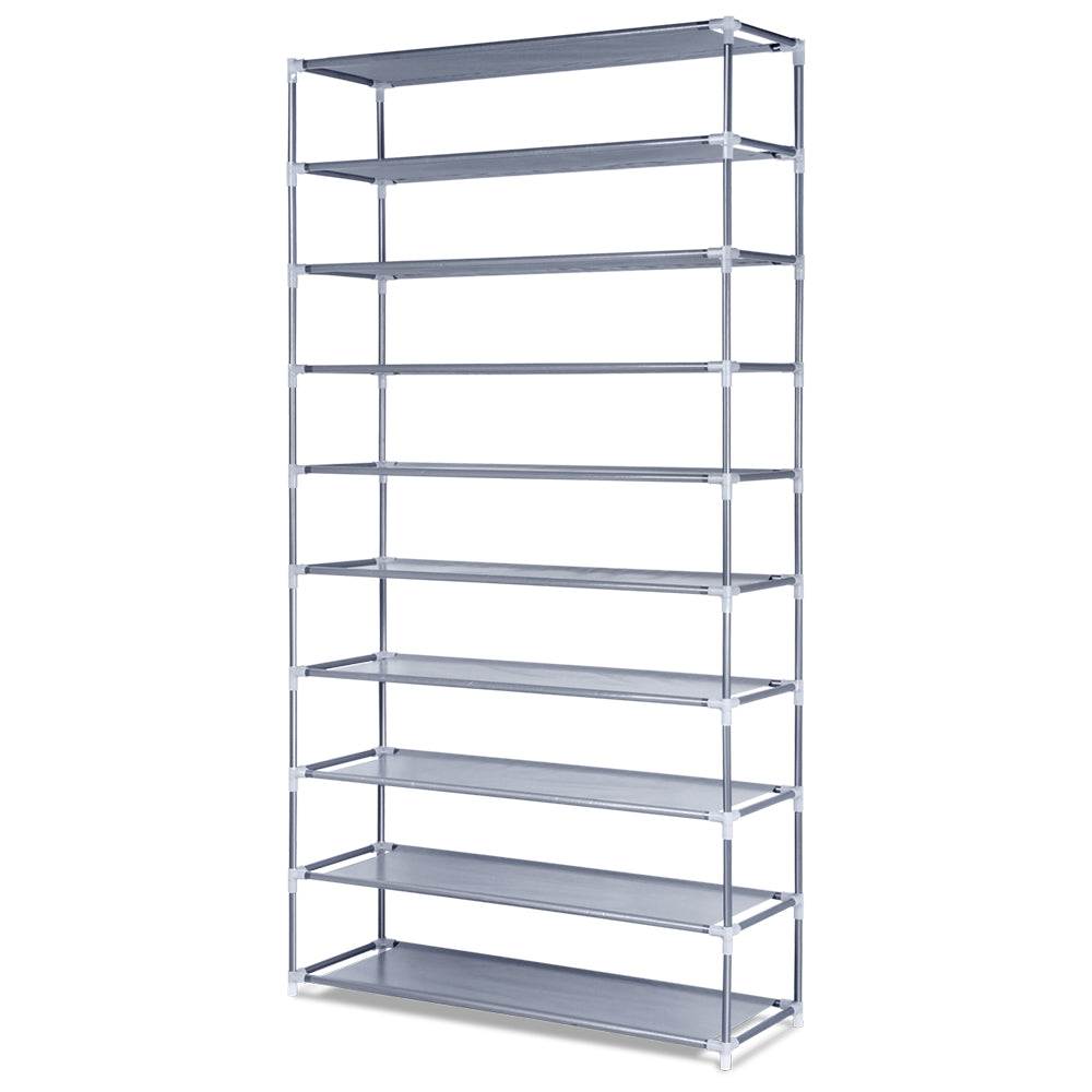 Shoe Storage: Artiss Shoe Rack Cabinet Stackable 10-Tier Grey