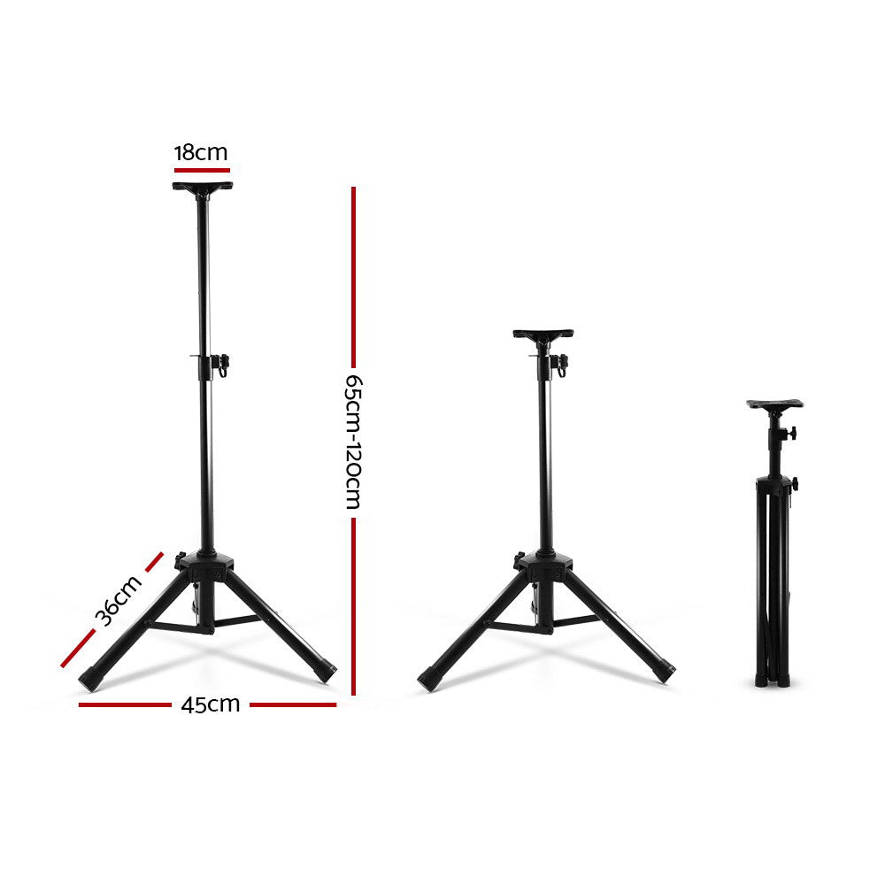 Speaker Accessories: Alpha Speaker Stand 65-120cm Adjustable Height Surround Sound Studio Home 2pcs