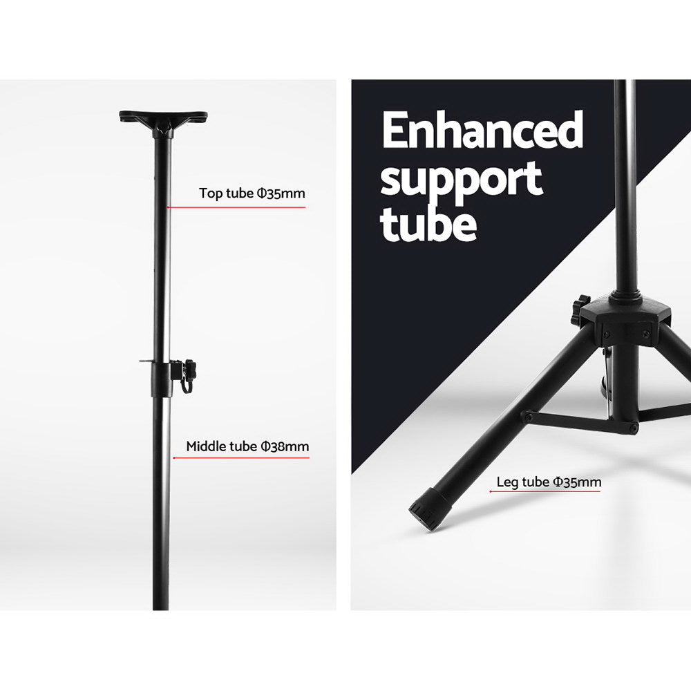 Speaker Accessories: Alpha Speaker Stand 65-120cm Adjustable Height Surround Sound Studio Home 2pcs