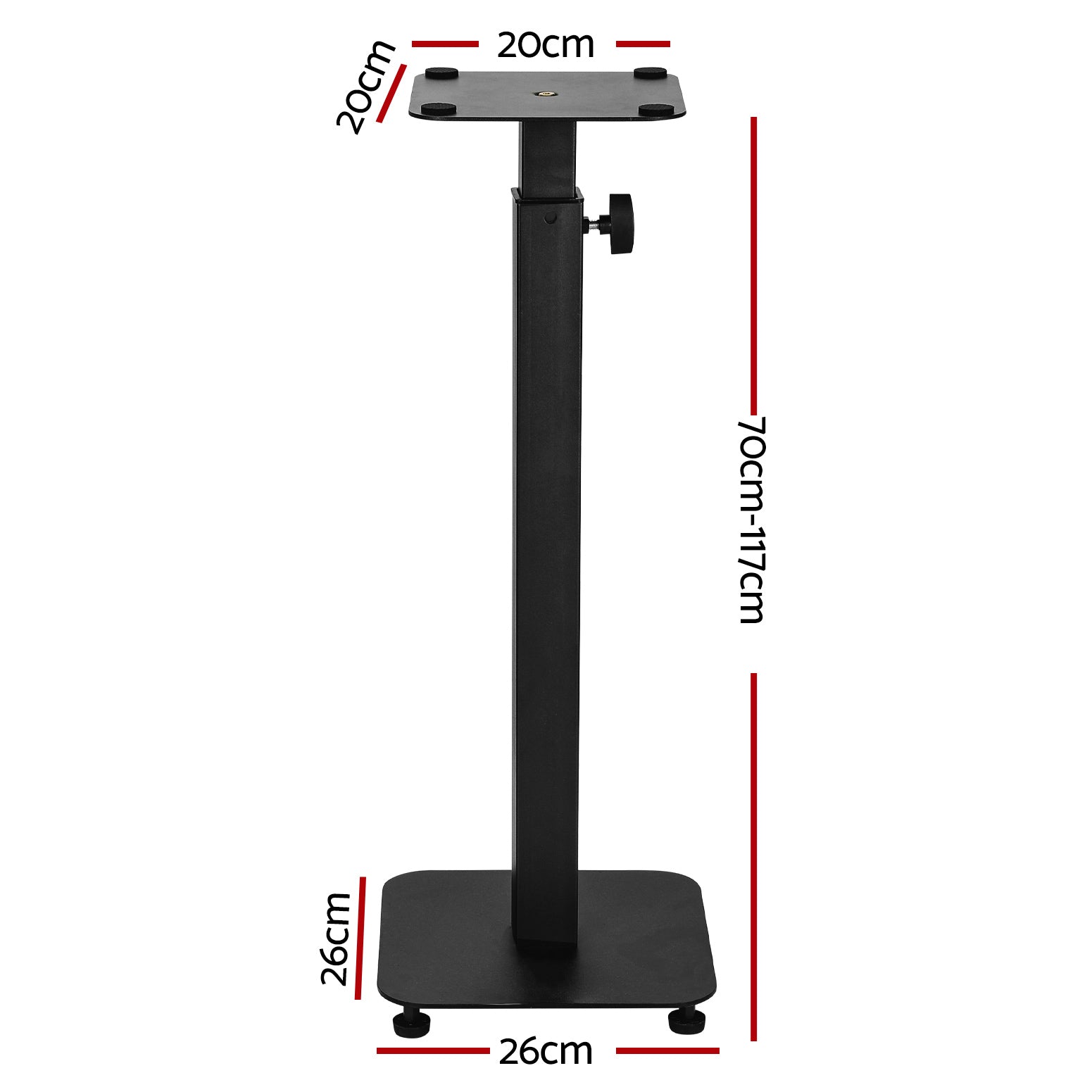 Speaker Accessories: Alpha Speaker Stand 70-117cm Adjustable Height 2pcs