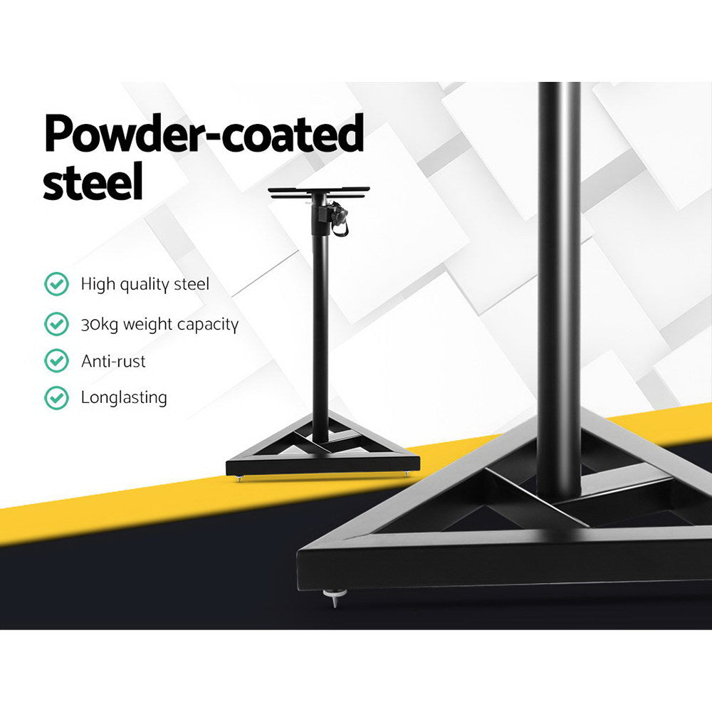 Speaker Accessories: Alpha Speaker Stand 67-120cm Adjustable Height Surround Sound Studio Home 2pcs