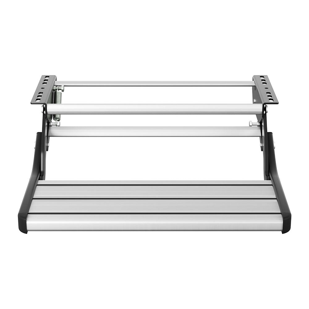 Automotive Loading Ramps: Weisshorn Manual Pull Out Caravan Step Folding RV Entry Stair 200KG Capacity Non-Slip Aluminium