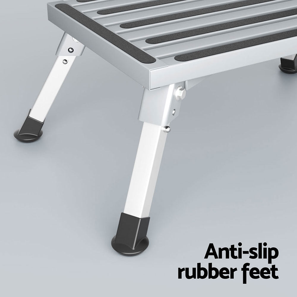 Camp Furniture: Weisshorn Caravan Step Folding Aluminium Step Ladder Stool
