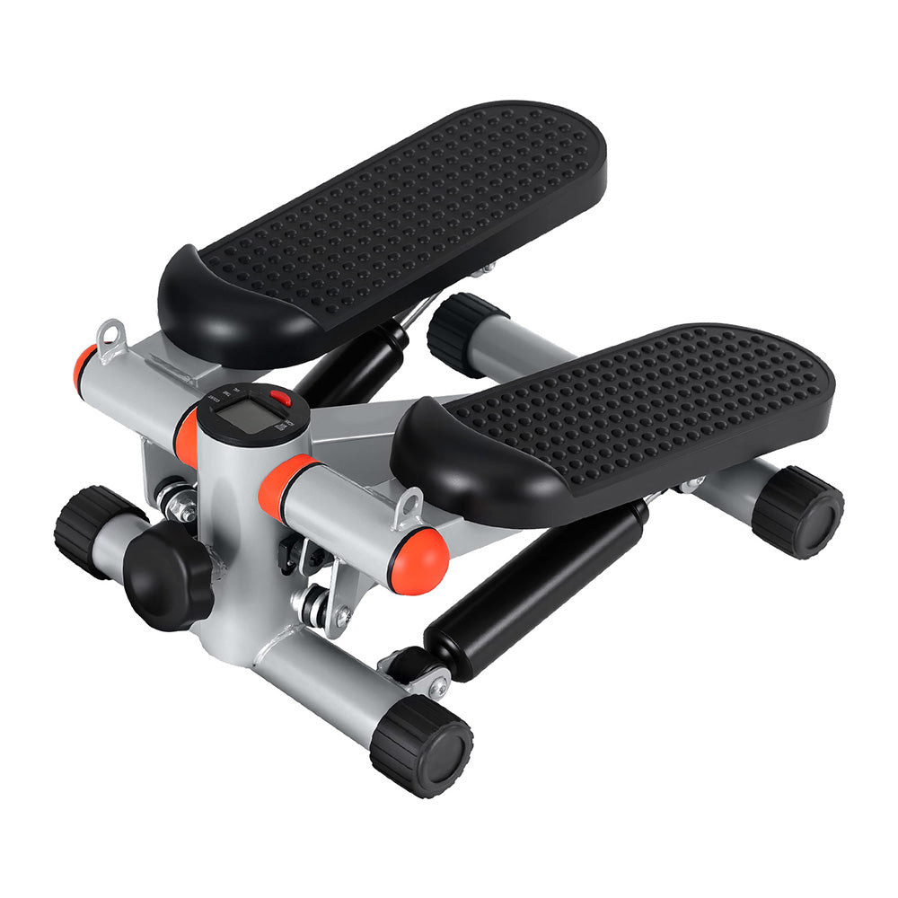 Gym & Training Step: Everfit Mini Stepper with Resistance Rope Aerobic for Exercise Compact Home Workout Grey