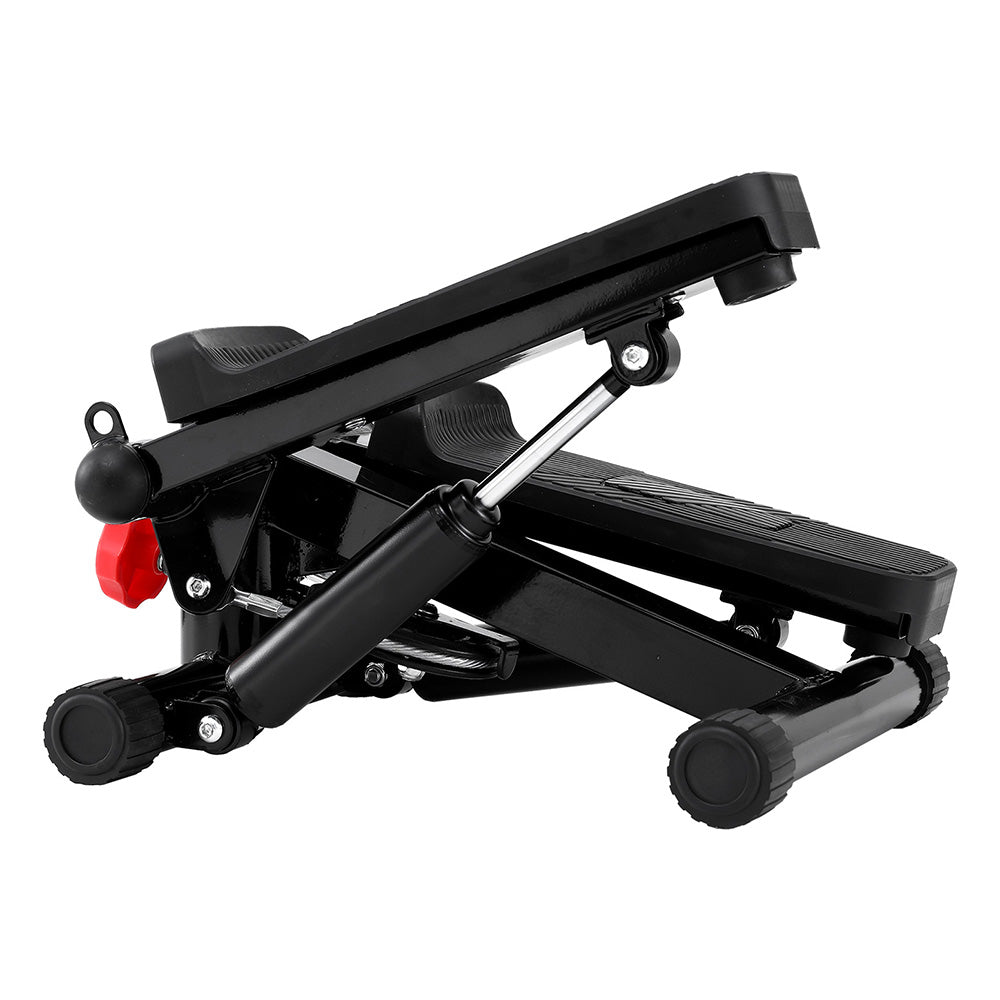 Gym & Training Step: Everfit Mini Stepper with Resistance Rope Aerobic for Exercise Compact Home Workout Black