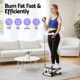 Everfit Mini Stepper with Resistance Rope Aerobic for Exercise Compact Home Workout White