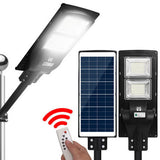 Night Lights & Ambient Lighting: Leier 160 LED Solar Street Light 120W Flood Motion Sensor Remote Outdoor Wall Lamp