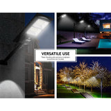 Night Lights & Ambient Lighting: Leier 160 LED Solar Street Light 120W Flood Motion Sensor Remote Outdoor Wall Lamp