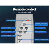 Elegant_Shop-Leier 80 LED Solar Street Light 90W Flood Motion Sensor Remote Outdoor Wall Lamp