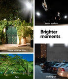 Night Lights & Ambient Lighting: Leier 80 LED Solar Street Light 60W Flood Motion Sensor Remote Outdoor Wall Lamp