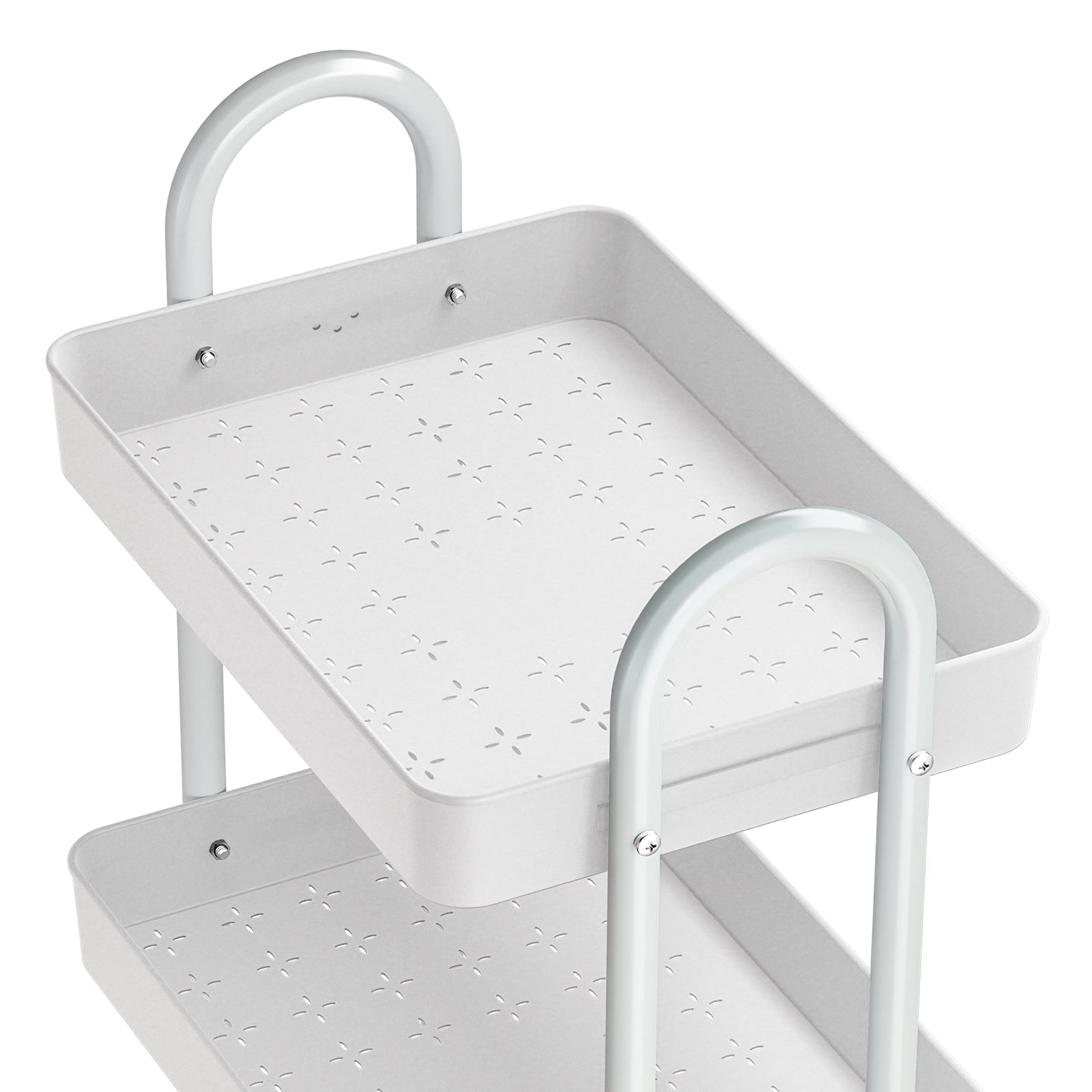 Kitchen & Dining Trolleys: Artiss Storage Trolley Kitchen Cart 3 Tiers Rack Shelf Organiser Wheels White
