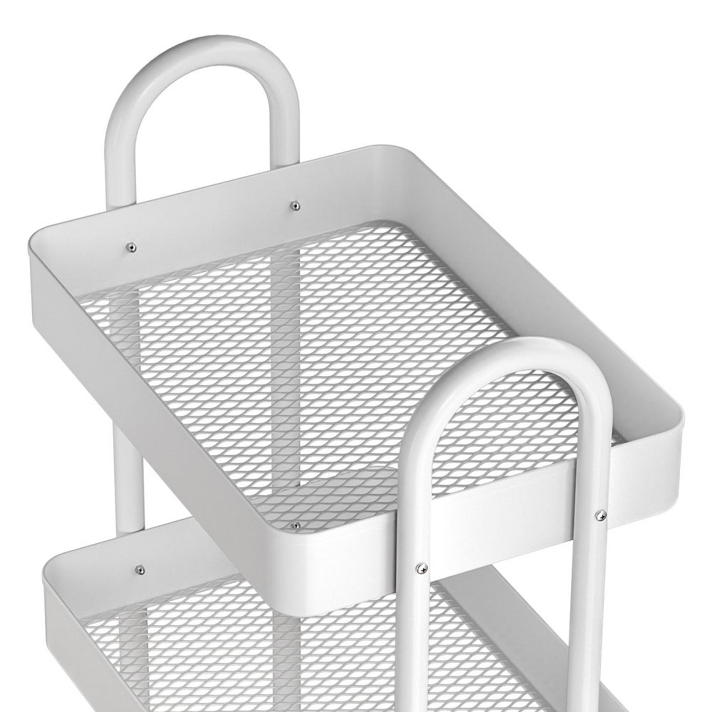 Kitchen & Dining Trolleys: Artiss Storage Trolley Kitchen Cart 4 Tiers White