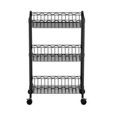 Kitchen & Dining Trolleys: Artiss 3-Tier Shelving Unit Adjustable Garage Storage Kitchen Rack With Wheels