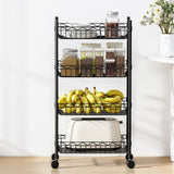 Kitchen & Dining Trolleys: Artiss 4-Tier Shelving Unit Adjustable Garage Storage Kitchen Rack With Wheels