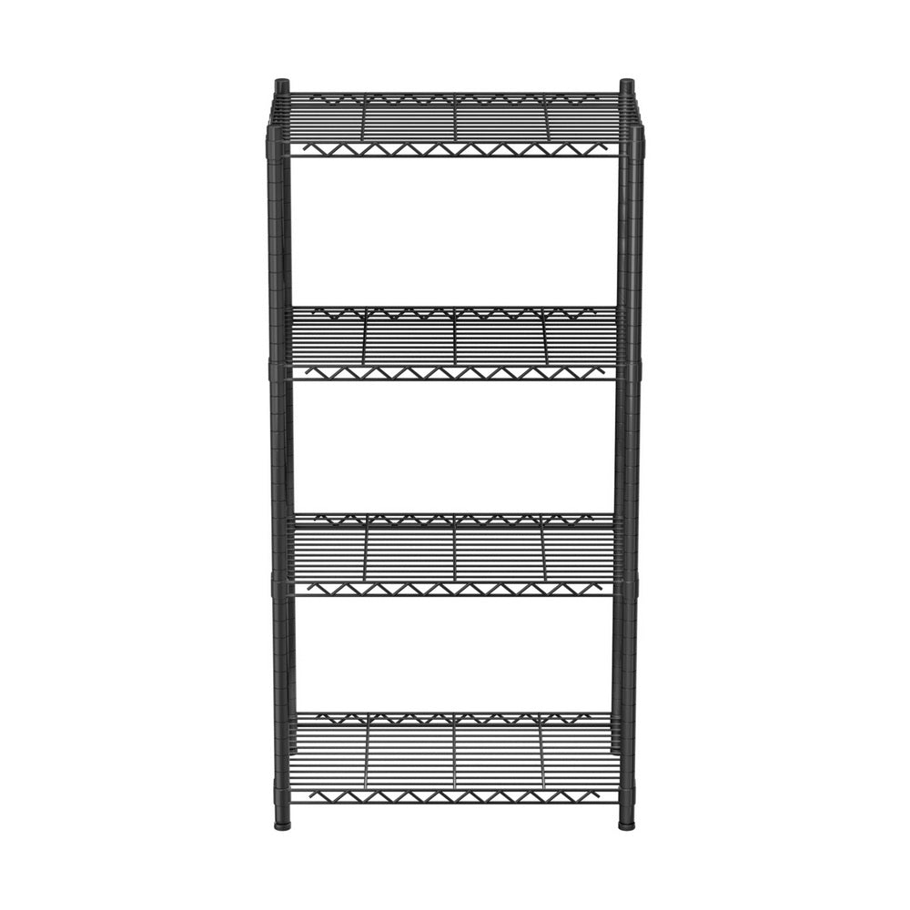 Kitchen & Dining Trolleys: Artiss 4-Tier Shelving Unit Adjustable Garage Storage Shelves Kitchen Rack Steel