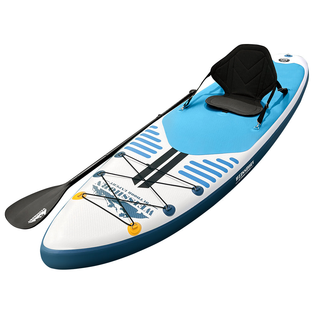 Paddleboards: Weisshorn Stand Up Paddle Board 10.6ft Inflatable SUP Surfboard Paddleboard Kayak Surf Blue