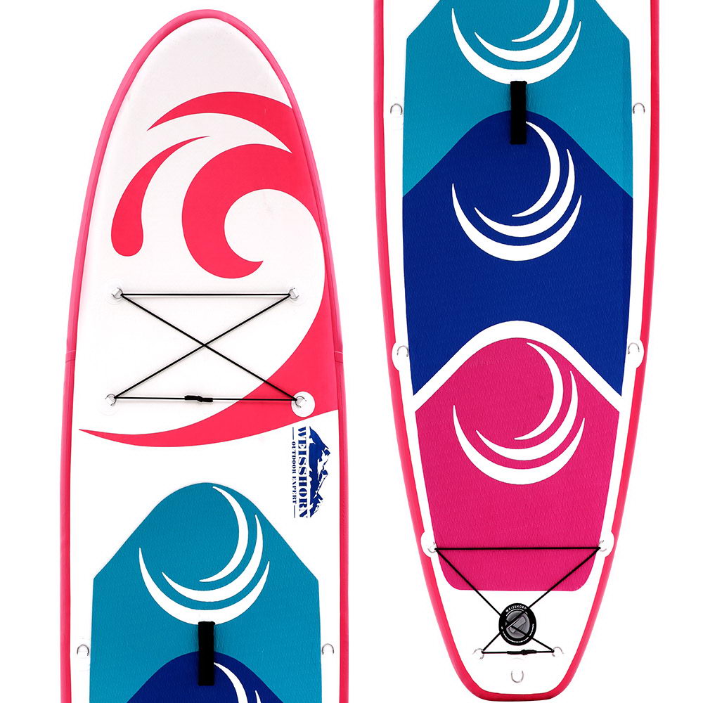 Paddleboards: Weisshorn Stand Up Paddle Board 11ft Inflatable SUP Surfboard Paddleboard Kayak Surf Pink