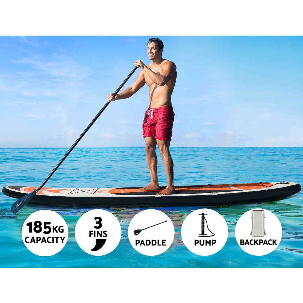 Paddleboards: Weisshorn Stand Up Paddle Board 11ft Inflatable SUP Surfboard Paddleboard Kayak Surf Red