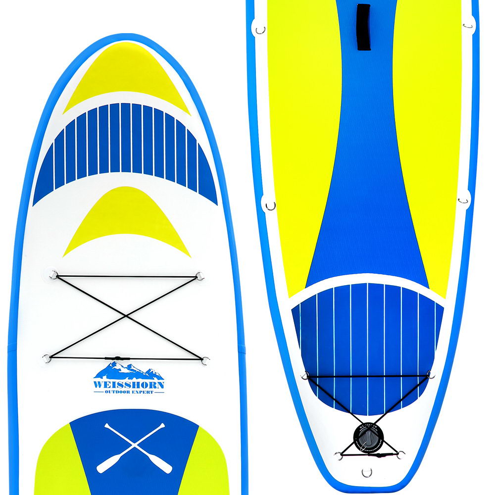 Paddleboards: Weisshorn Stand Up Paddle Board 11ft Inflatable SUP Surfboard Paddleboard Kayak Surf Yellow