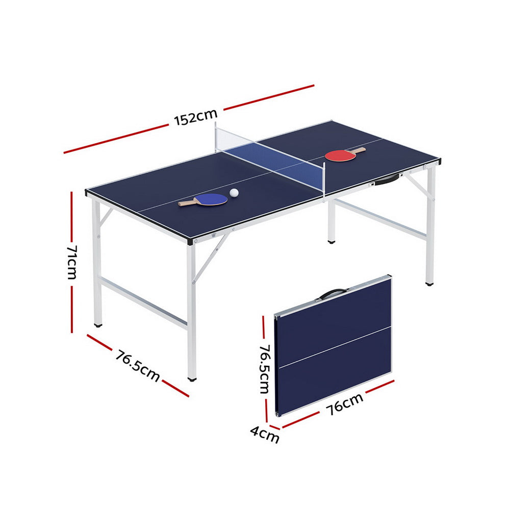Table Tennis: Everfit Table Tennis Ping Pong Table Portable Foldable Family Game Home Indoor