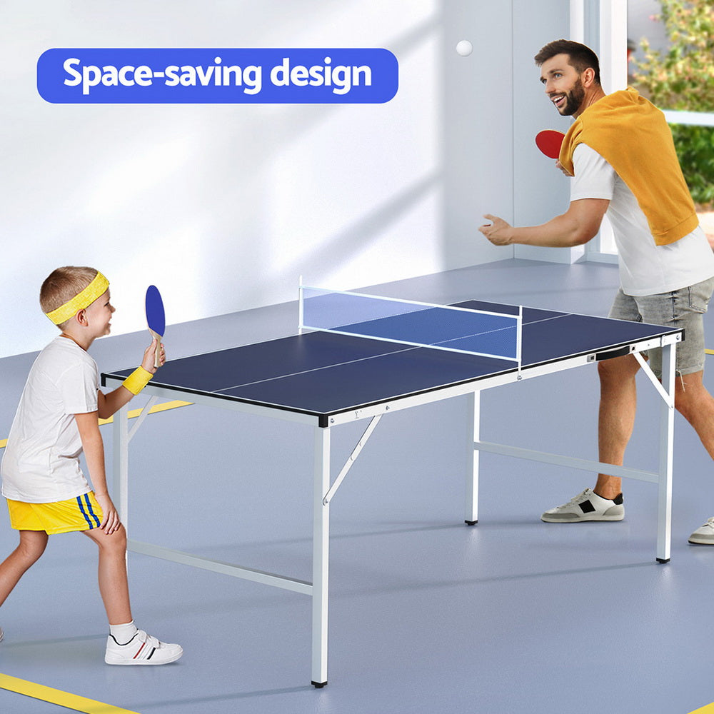 Table Tennis: Everfit Table Tennis Ping Pong Table Portable Foldable Family Game Home Indoor