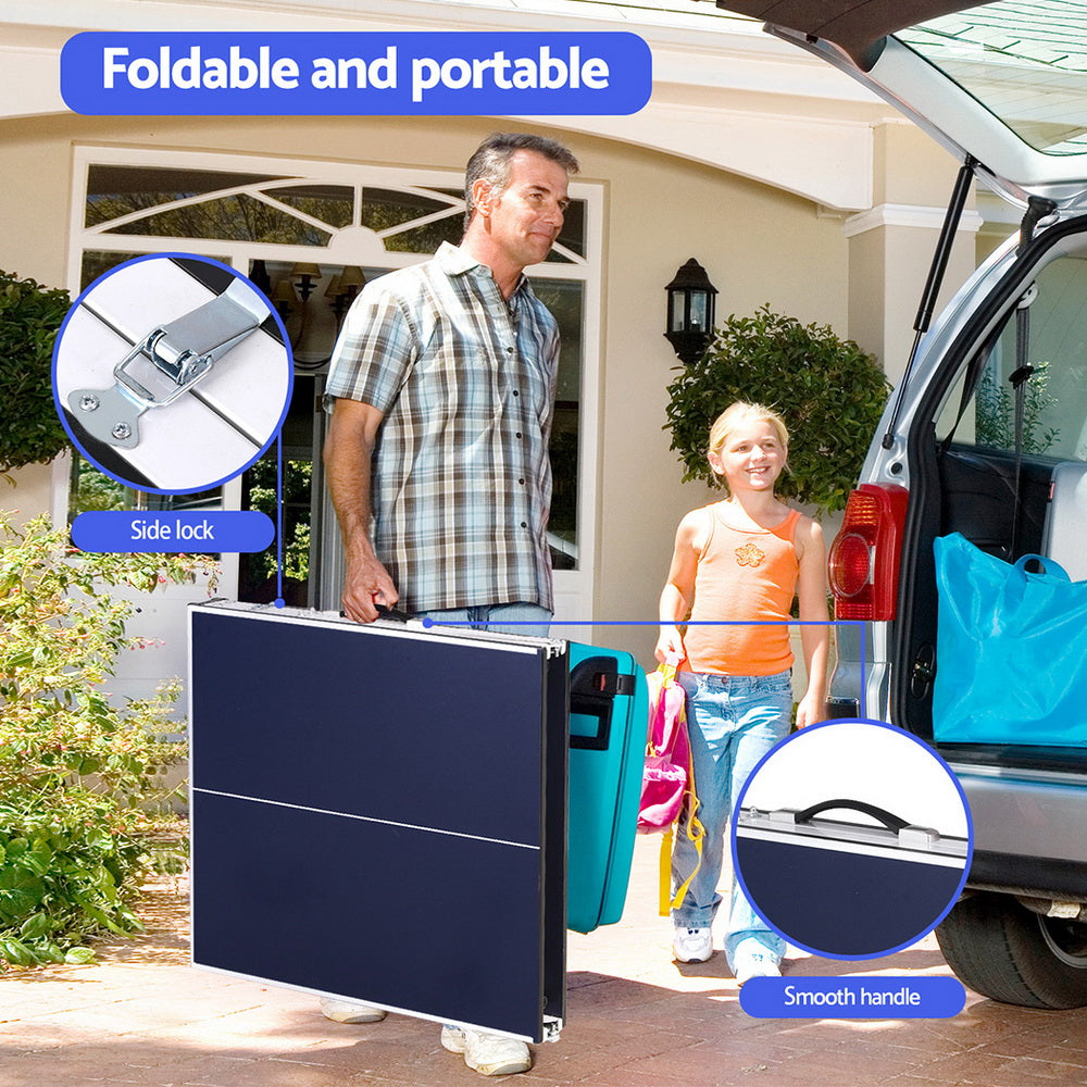 Table Tennis: Everfit Table Tennis Ping Pong Table Portable Foldable Family Game Home Indoor