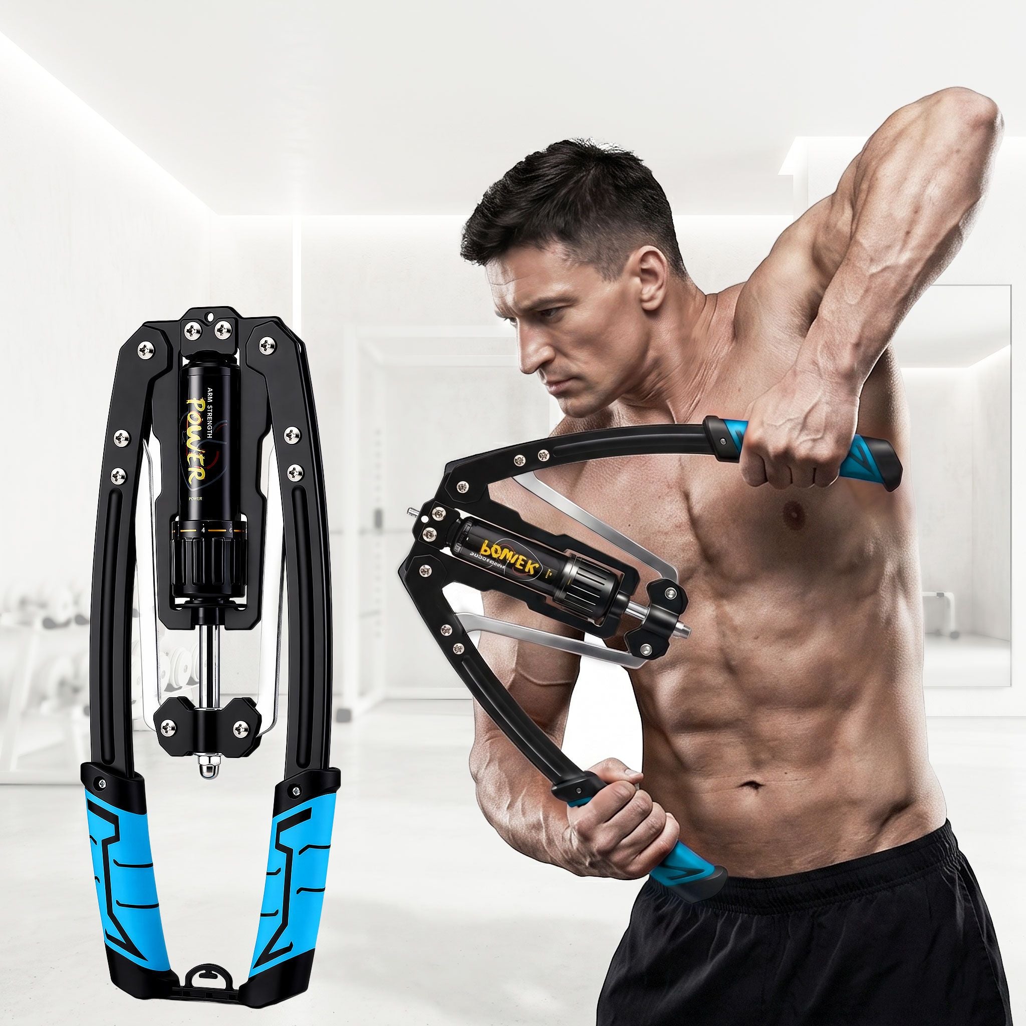 Everfit Twister Arm Exerciser Chest Trainer 10-200kg Adjustable Hydraulic Power