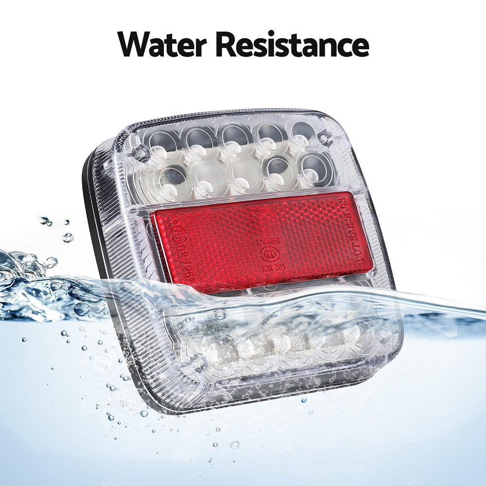 Automotive Lights: Giantz Pair 26 LED Tail Lights Stop Reverse Indicator 12V Ute Trailer Truck
