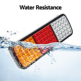 Boating Accessories: Giantz Pair 75 LED Tail Lights Stop Reverse Indicator 12V Ute Trailer Caravan Truck Boat