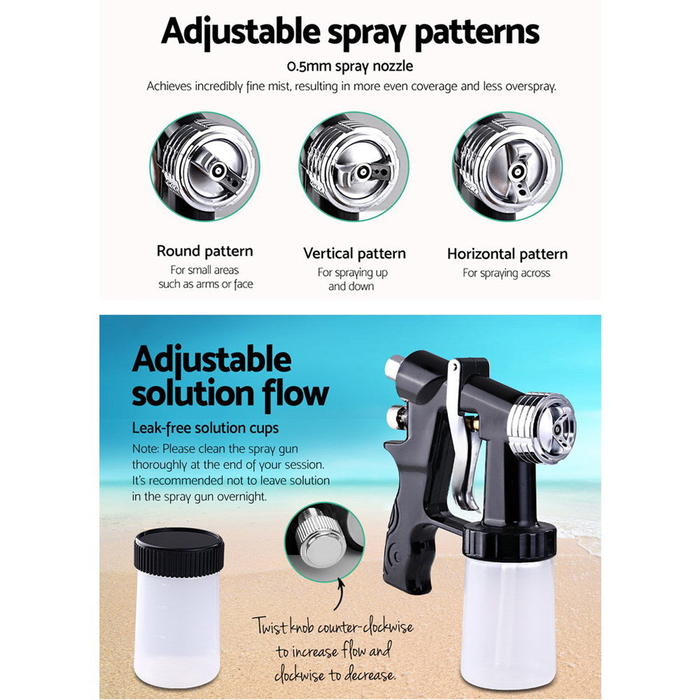 Spray Tanning Equipment: Professional Spray Tan Machine Sunless Tanning Gun Kit HVLP System Black