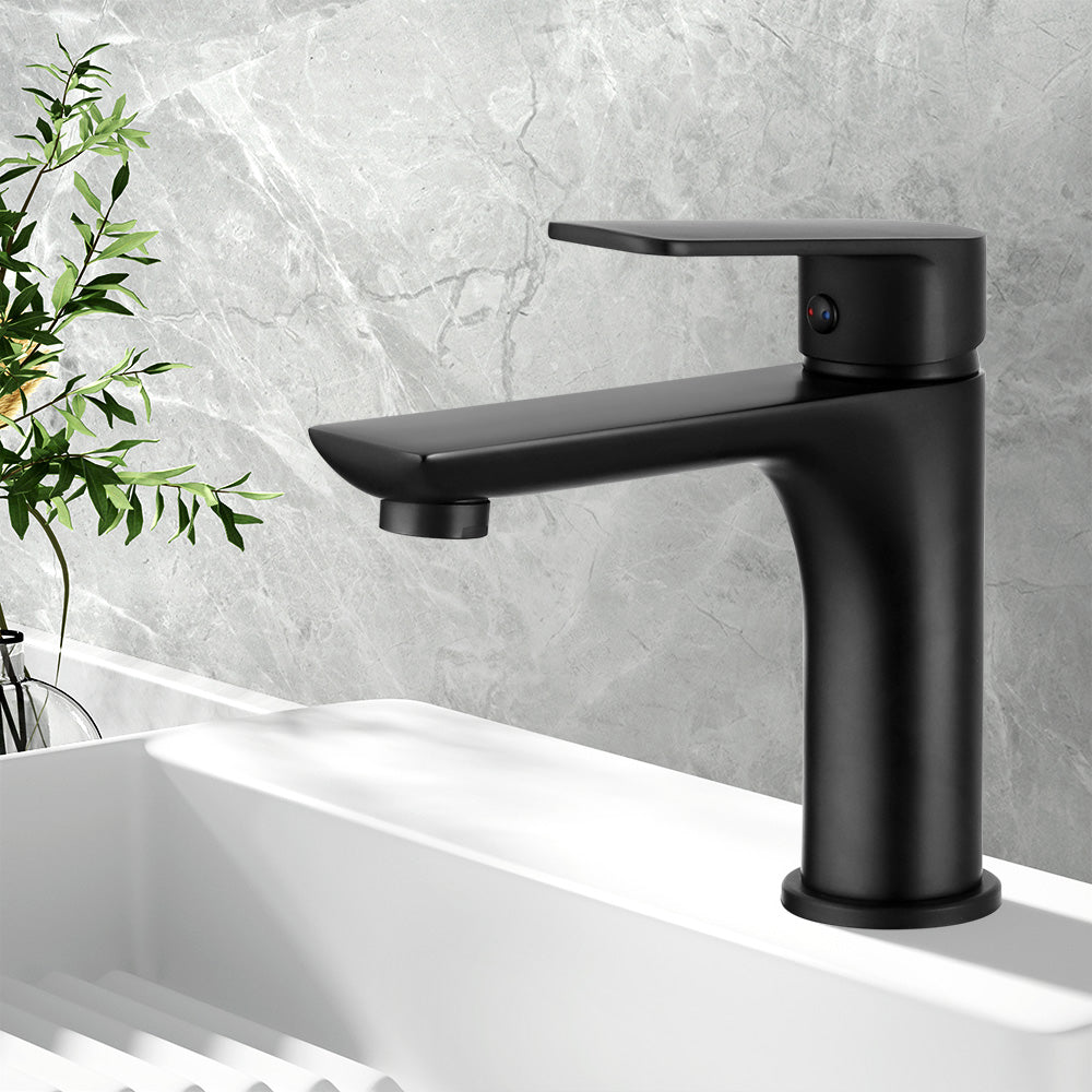 Shower Accessories: Cefito Bathroom Basin Mixer Tap Brass Faucet Vanity Laundry Sink Black