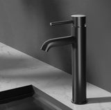 Tap & Sink Accessories: Cefito Bathroom Basin Mixer Tap Round Tall Faucet Vanity Laundry Black
