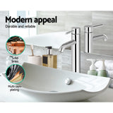 Tap & Sink Accessories: Cefito Bathroom Basin Mixer Tap Round Tall Faucet Vanity Laundry Chrome