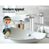 Shower Accessories: Cefito Bathroom Basin Mixer Tap Thin Tall Faucet Vanity Laundry Silver