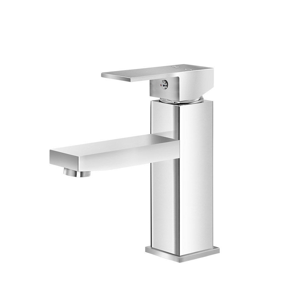 Tap & Sink Accessories: Cefito Bathroom Basin Mixer Tap Square Faucet Vanity Laundry Chrome