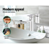 Tap & Sink Accessories: Cefito Bathroom Basin Mixer Tap Square Tall Faucet Vanity Laundry Chrome