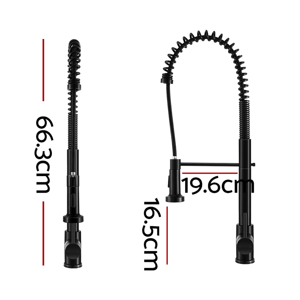Tap & Sink Accessories: Cefito Kitchen Mixer Tap Pull Down 2 Modes Sink Faucet Basin Laundry Black