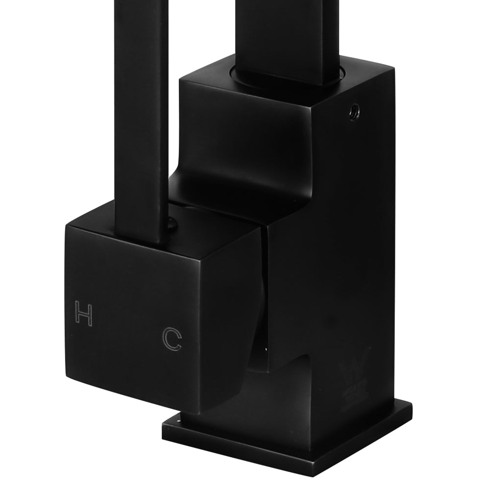 Tap & Sink Accessories: Cefito Kitchen Mixer Tap Mixer Square Sink Faucet Basin Laundry Black