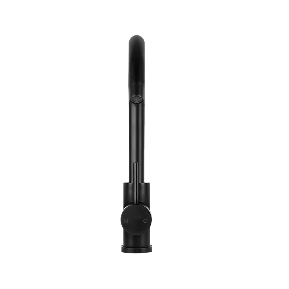 Tap & Sink Accessories: Cefito Kitchen Mixer Tap Mixer Round Sink Faucet Basin Laundry Black